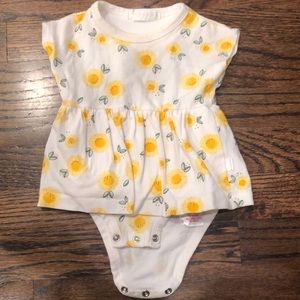 Firsts by petit lem organic sunflower dress 3mo